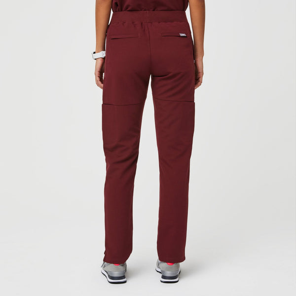 women's Burgundy Mundri - Slim Scrub Pant