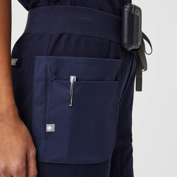 women's Navy Mundri - Slim Scrub Pant