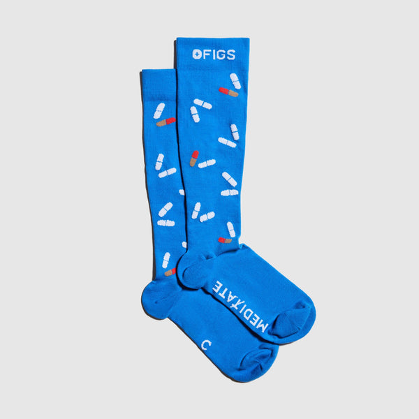 women's Blue Pills - Compression Socks
