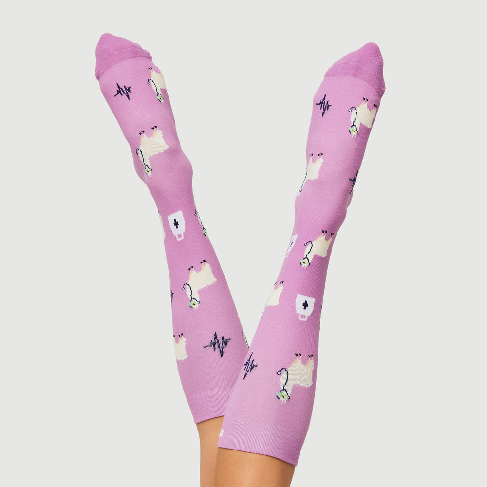 Women's Dusk Trauma Llama - Compression Socks