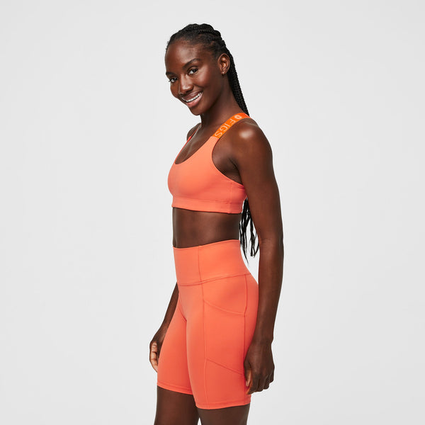 women's Sunset Orange Performance Underscrub Sport Bra