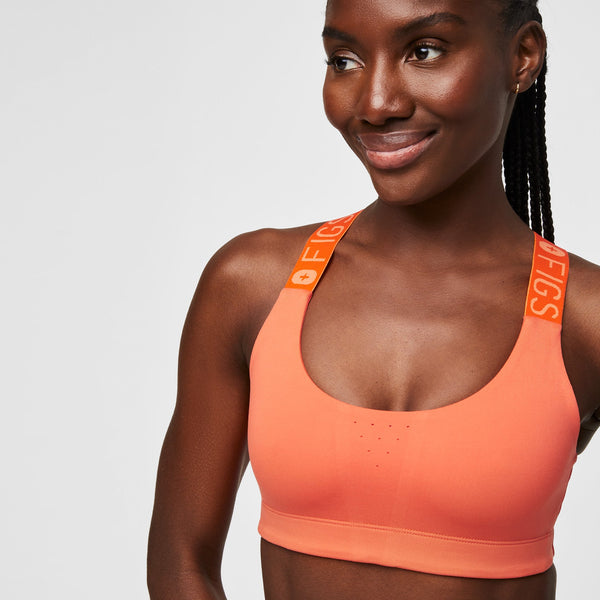 women's Sunset Orange Performance Underscrub Sport Bra