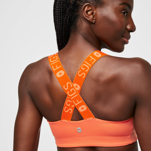 women's Sunset Orange Performance Underscrub Sport Bra