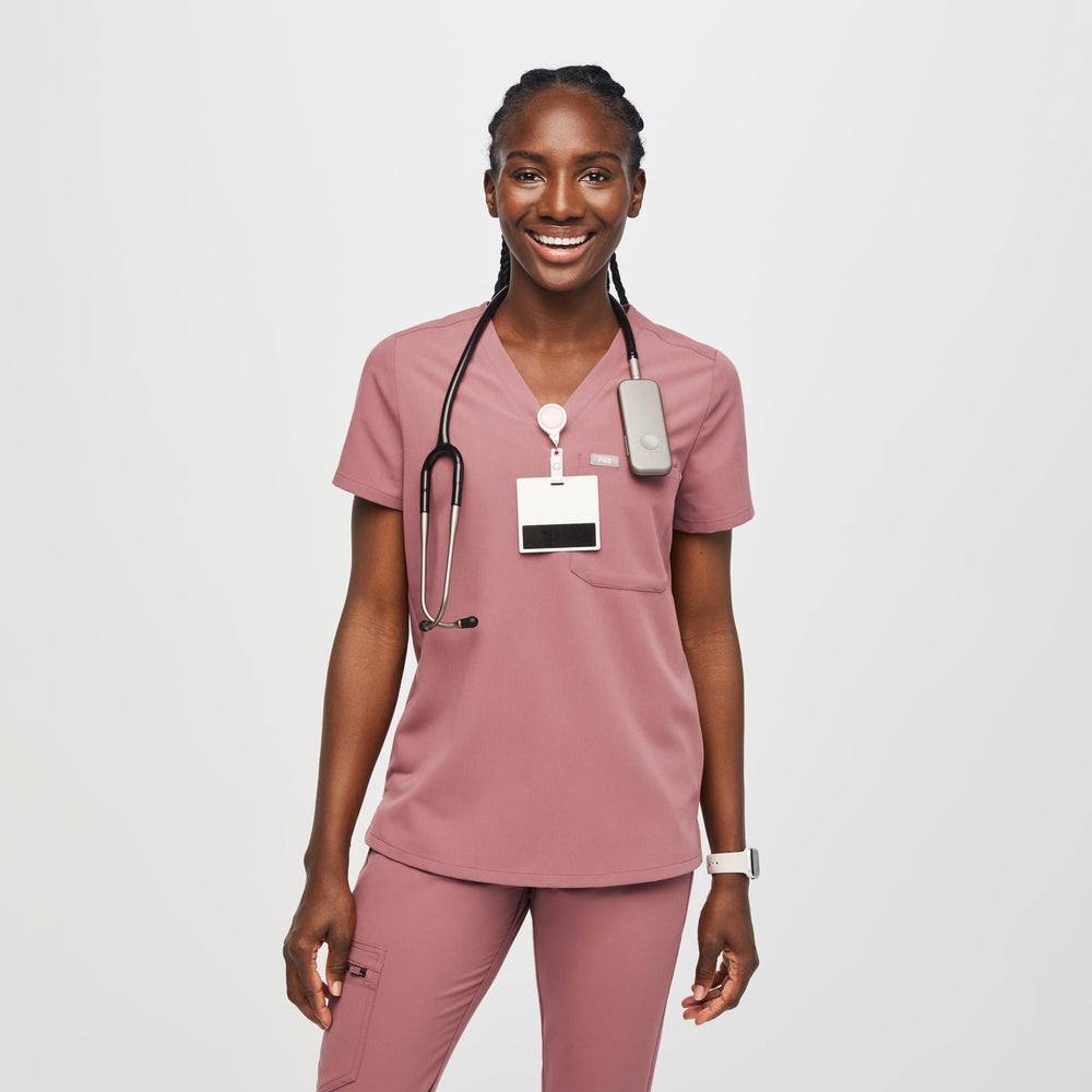 women's Mauve Catarina™-  Scrub Top (3XL - 6XL)