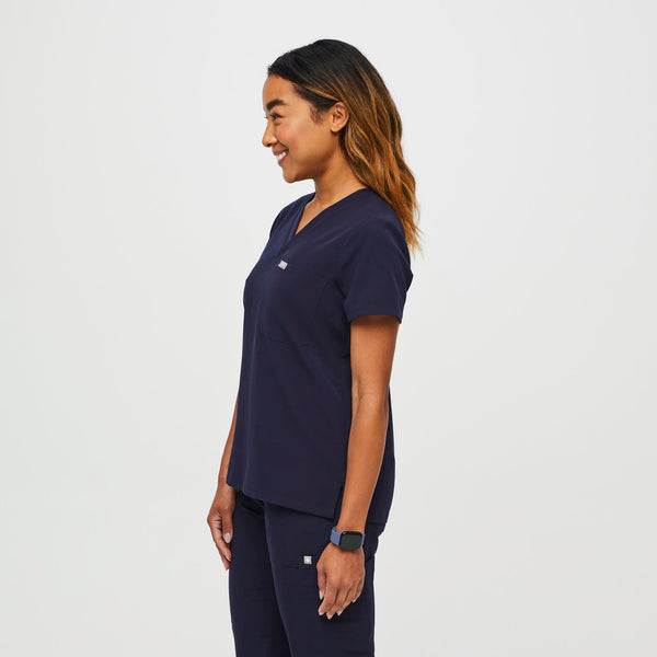 women's Navy Petite Catarina Scrub Top™
