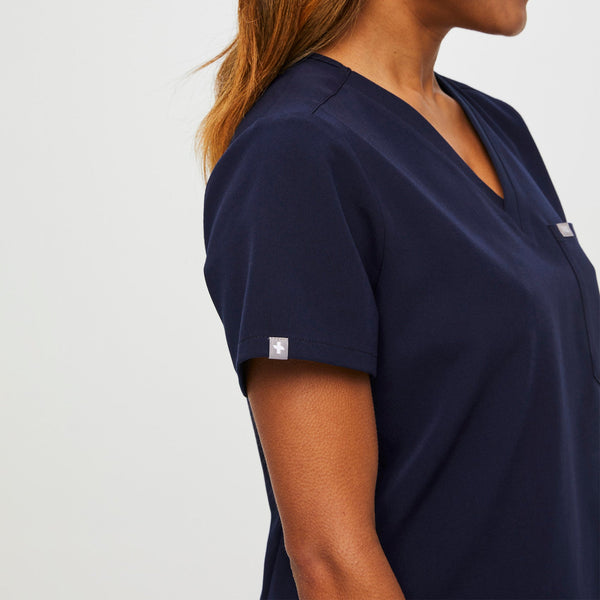 women's Navy Petite Catarina Scrub Top™