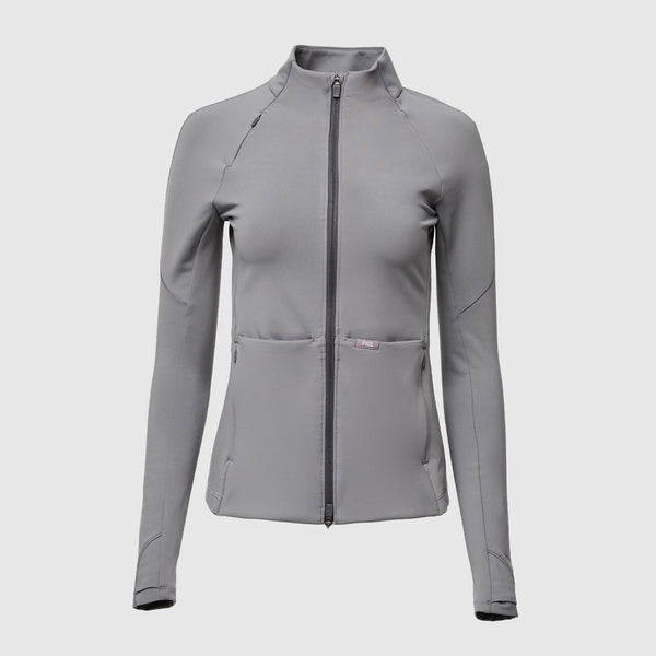 women's Black ContourKnit Scrub Jacket