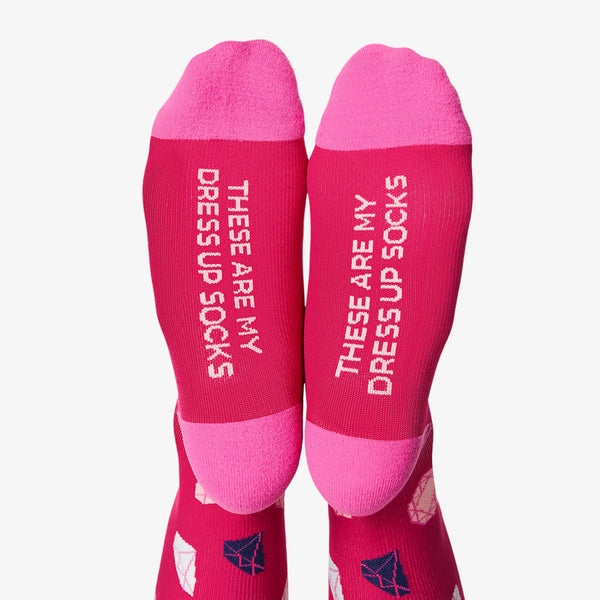 Women's Shocking Pink Dress Up - Compression Socks