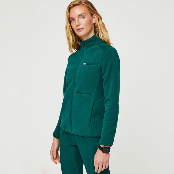 women's Amazon Green FIGS On-Shift™ - Performance Fleece Jacket