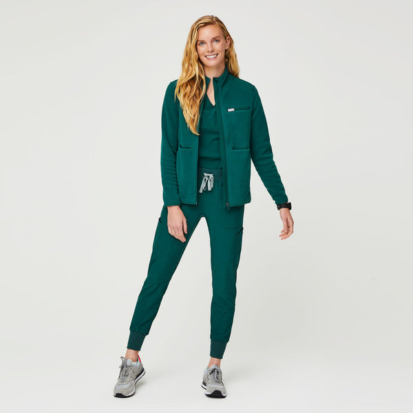 women's Amazon Green FIGS On-Shift™ - Performance Fleece Jacket
