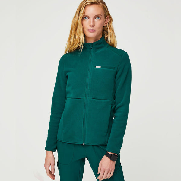 women's Amazon Green FIGS On-Shift™ - Performance Fleece Jacket