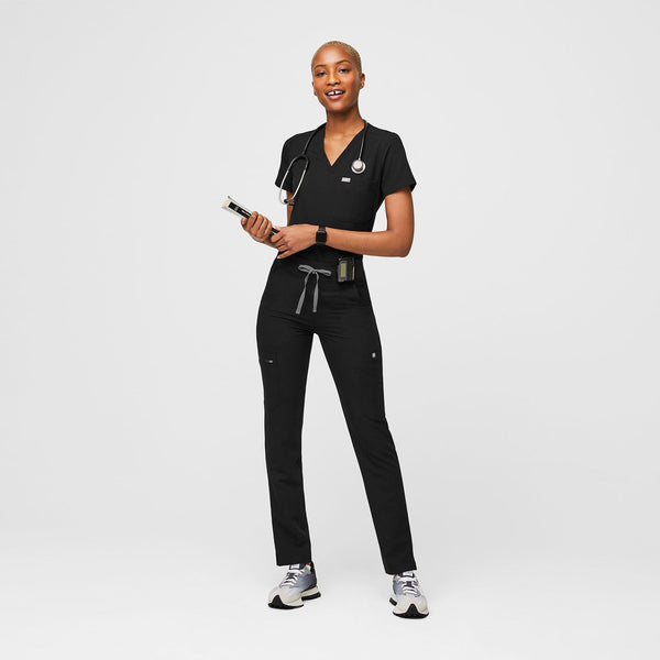 women's Black Yola High-Rise Slim 2.0 -  Scrub Pant