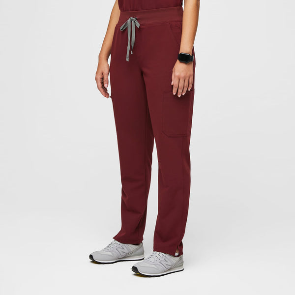 women's Burgundy Yola High-Rise Slim 2.0 -  Scrub Pant