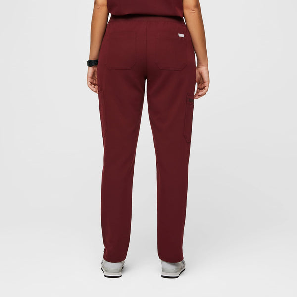 women's Burgundy Yola High-Rise Slim 2.0 - Petite  Scrub Pant