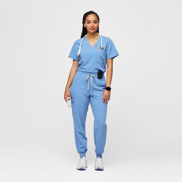 women's Ceil Blue Zamora™ High-Rise - Petite Jogger Scrub Pant