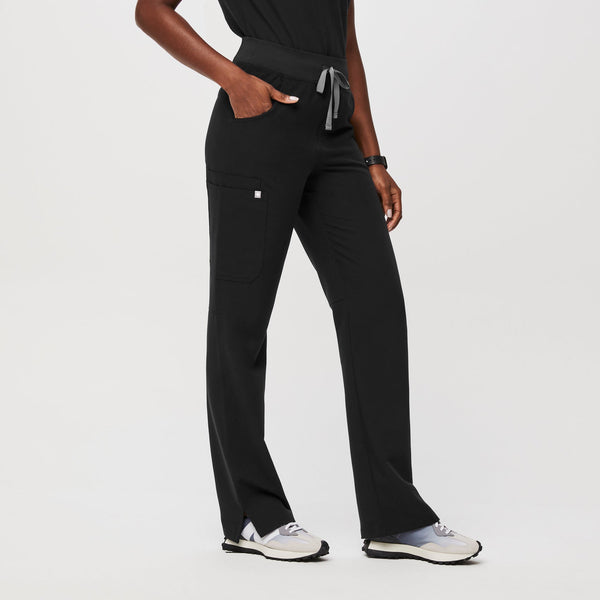 women's Black Kade High-Rise - Petite Straight-Leg Scrub Pant™