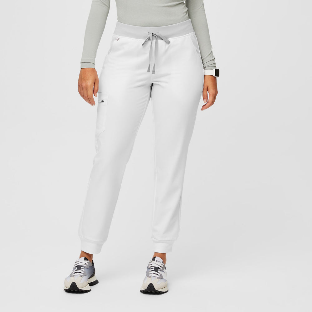 women's Optic White FIONxtra™ Zamora™ - Petite Jogger Scrub Pant 2.0