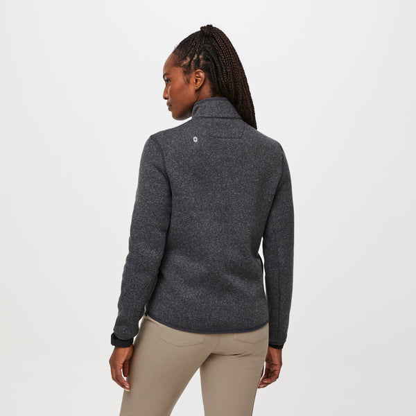 women's Heather Dark Charcoal On-Shift™ Half Zip - Sweater-Knit