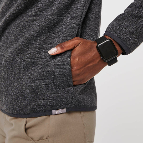 women's Heather Dark Charcoal On-Shift™ Half Zip - Sweater-Knit