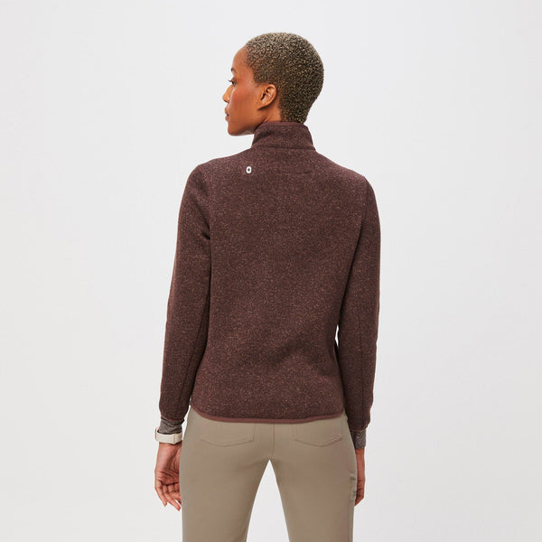 women's Heather Espresso On-Shift™ Half Zip - Sweater-Knit