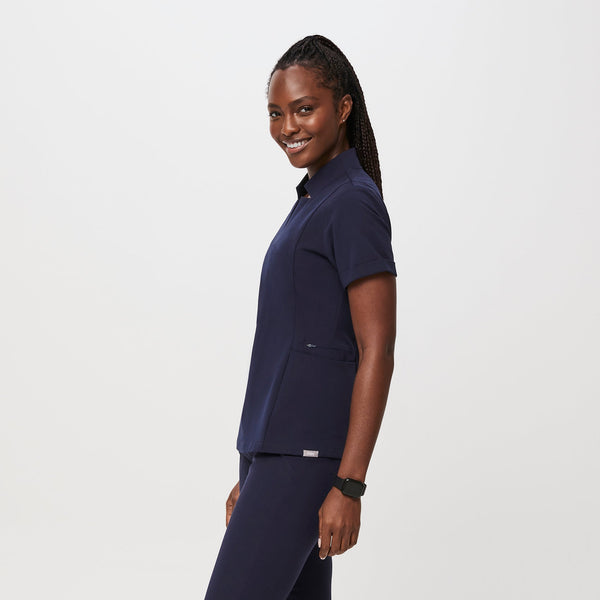 women's Navy Inala - Slim Scrub Top