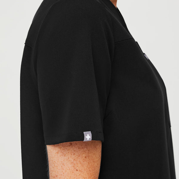 women's Black Kaya  - Classic V-Neck Scrub Top