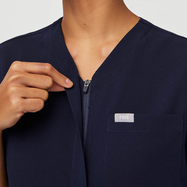 Women's Navy Masaya - Relaxed V-Neck Scrub Top