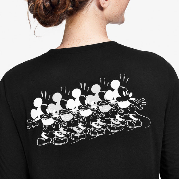women's Black Mickey Mouse Oh Boy - Long-Sleeve Underscrub