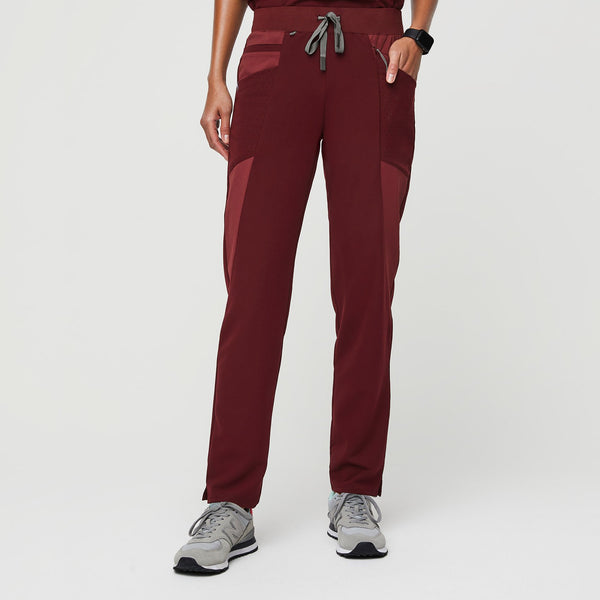 Women's Burgundy Mombasa - Slim Scrub Pant