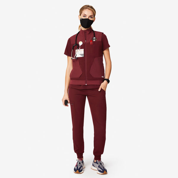 women's Burgundy Morven Vest