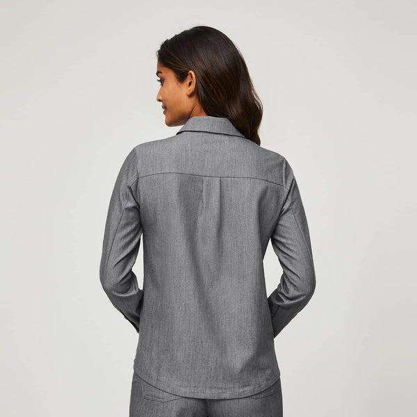 women's Graphite Nala - Long-Sleeve ScrubPolo™