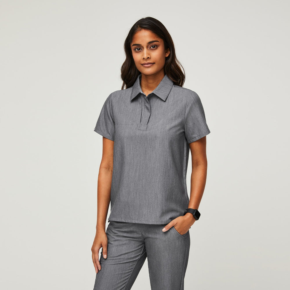 women's Graphite Nala - Short-Sleeve ScrubPolo™