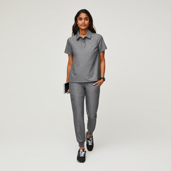 women's Graphite Nala - Short-Sleeve ScrubPolo™