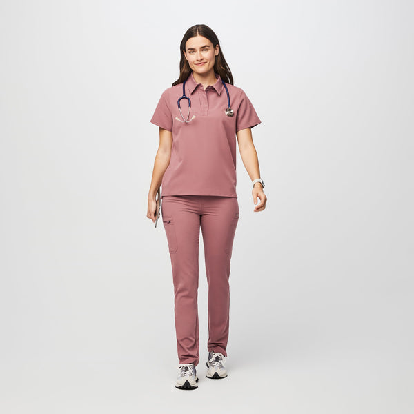 women's Mauve Nala - Short-Sleeve ScrubPolo™