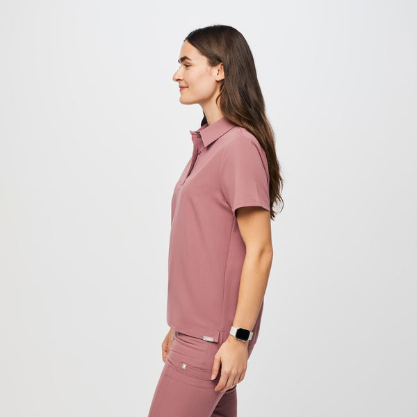 women's Mauve Nala - Short-Sleeve ScrubPolo™