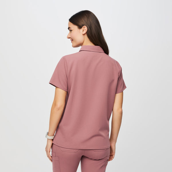 women's Mauve Nala - Short-Sleeve ScrubPolo™