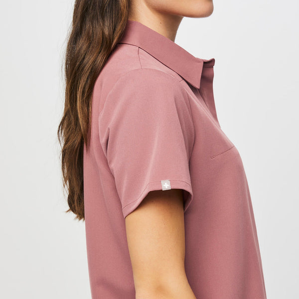 women's Mauve Nala - Short-Sleeve ScrubPolo™