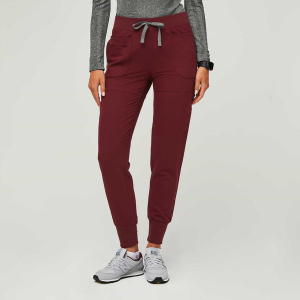 women's Burgundy Nepal - Tall Skinny Jogger Scrub Pant