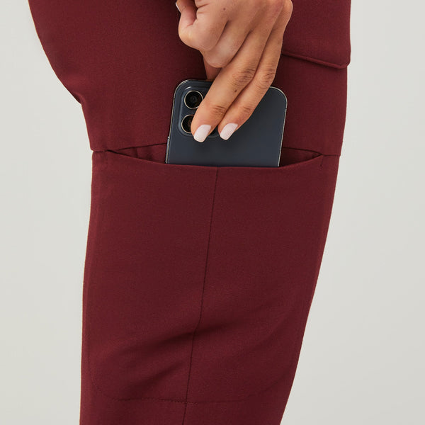 women's Burgundy Nepal - Tall Skinny Jogger Scrub Pant