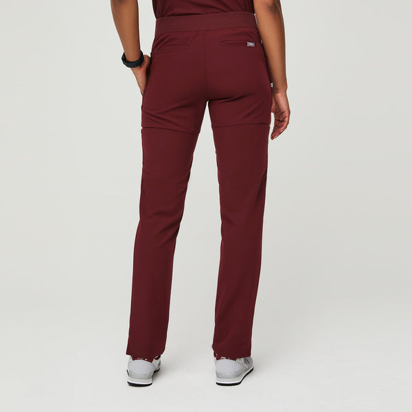 women's Burgundy Nepal - Petite Skinny Scrub Pant