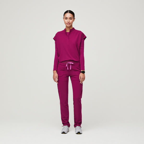 women's Dark Magenta Nepal - Tall Skinny Scrub Pant