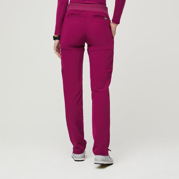 women's Dark Magenta Nepal - Petite Skinny Scrub Pant