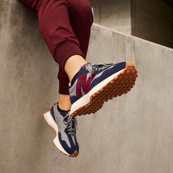women's Navy FIGS | New Balance 327
