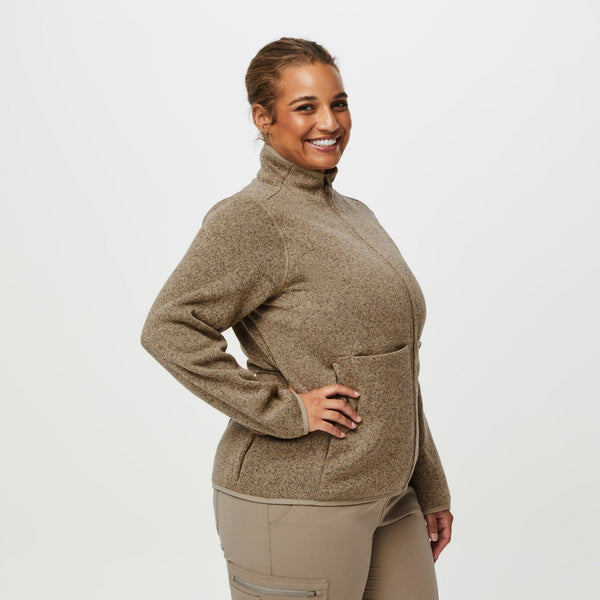 women's Heather Latte On-Shift™ - Sweater-Knit Jacket