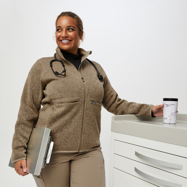 women's Heather Latte On-Shift™ - Sweater-Knit Jacket