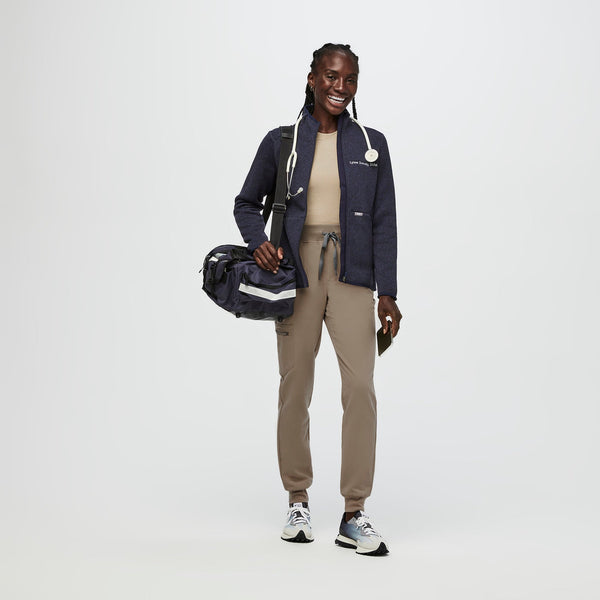 women's Heather Navy On-Shift™ - Sweater-Knit Jacket