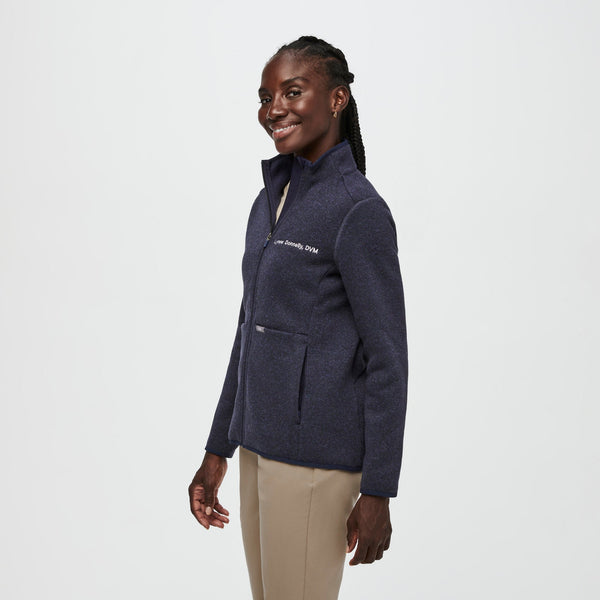 women's Heather Navy On-Shift™ - Sweater-Knit Jacket