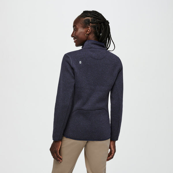 women's Heather Navy On-Shift™ - Sweater-Knit Jacket