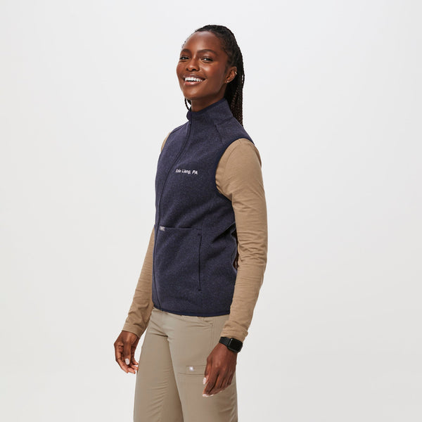 women's Heather Navy On-Shift™ - Sweater-Knit Vest