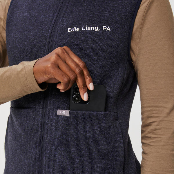 women's Heather Navy On-Shift™ - Sweater-Knit Vest